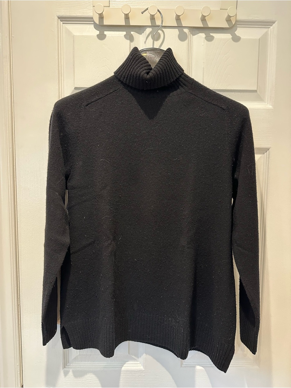 Massimo Dutti Wool Cashmere black knit turtleneck sweater